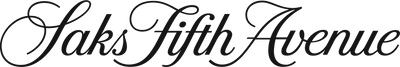 Saks Fifth Avenue logo in black cursive text on a white background